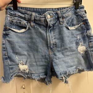 Old Navy Blue Jean Shorts Distressed Frayed Hem